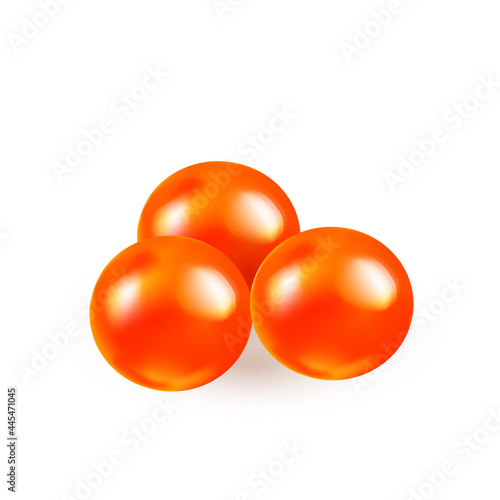 Red caviar icon isolated on white background. Salmon roe. Fish spawn.