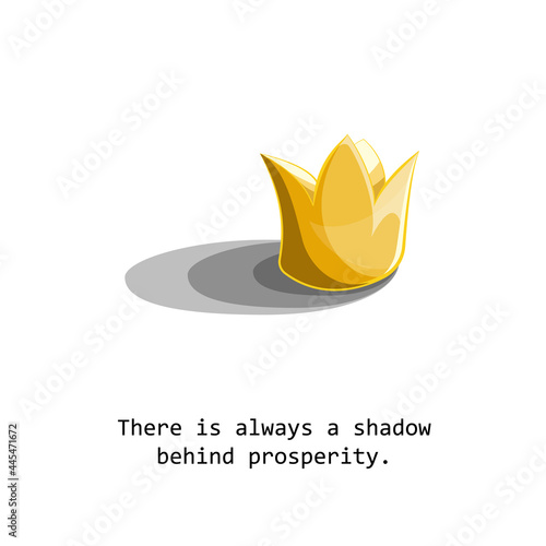 Vector image of the reign crown attribute with a drop shadow. EPS 10