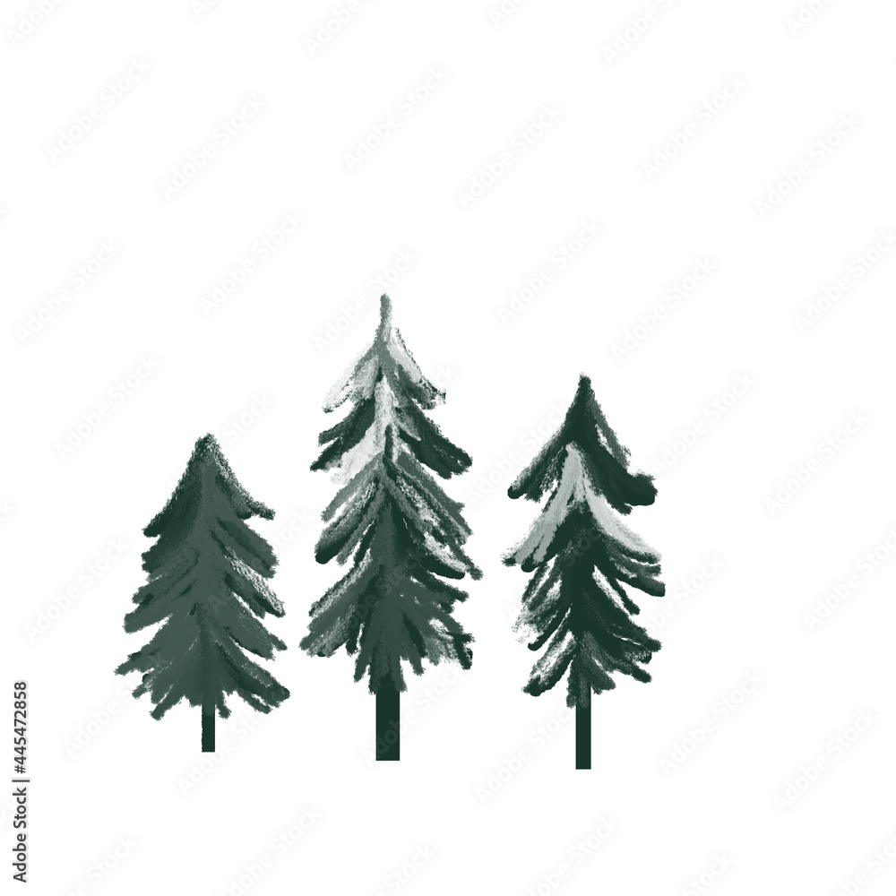 Trees on a white background. Natural landscape. Background. Watercolor. Invitations, postcards, banners, posters. Design for printing. Holiday illustration. Design elements. Trees on a white background. Natural landscape. Background. Watercolor. Invitations, postcards, banners, posters. Design for printing. Holiday illustration. Design elements.