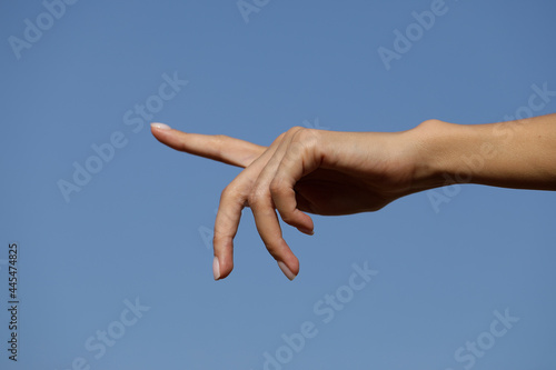 hand in the sky. Concept. Hand. Love. Sensual.  © Erika