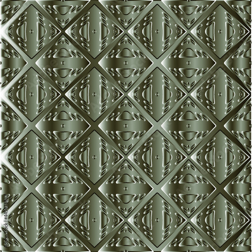 steel metallic gradient with a repeating pattern. Abstract metallic background.