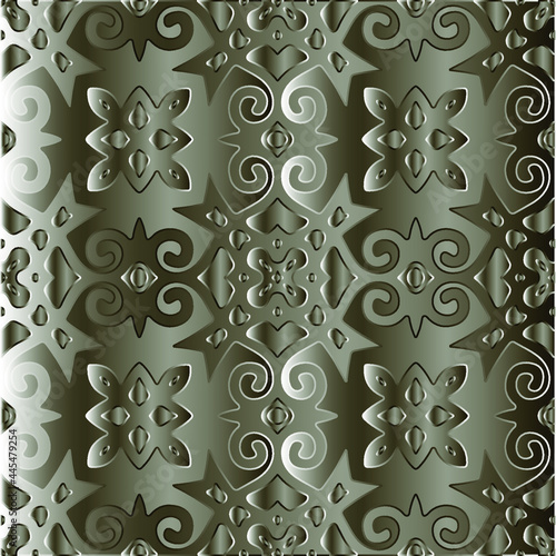 Fototapeta Naklejka Na Ścianę i Meble -  steel metallic gradient with a repeating pattern. Abstract metallic background.