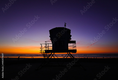 Silhouette of Life guard Tower