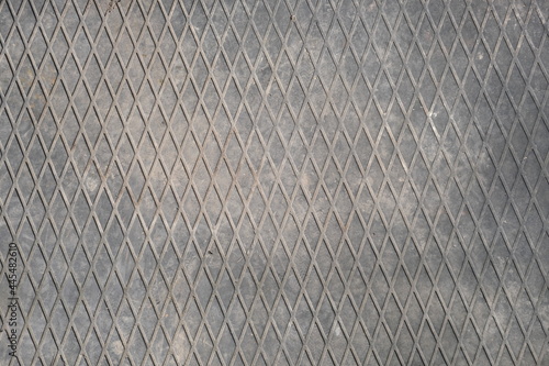 old dusty rubber mat diamond pattern