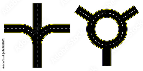 Road for concept design. Travel concept. Line vector icon. Top view. Vector illustration. Stock image.
