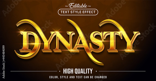 Editable text style effect - Dynasty text style theme.