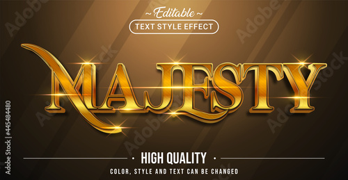 Editable text style effect - Majesty text style theme.