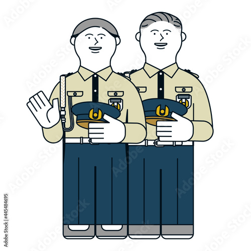 警備員の男女