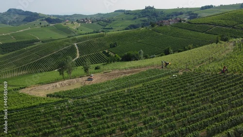 Wallpaper Mural Tractor working on vineyards agriculture cultivation field Torontodigital.ca