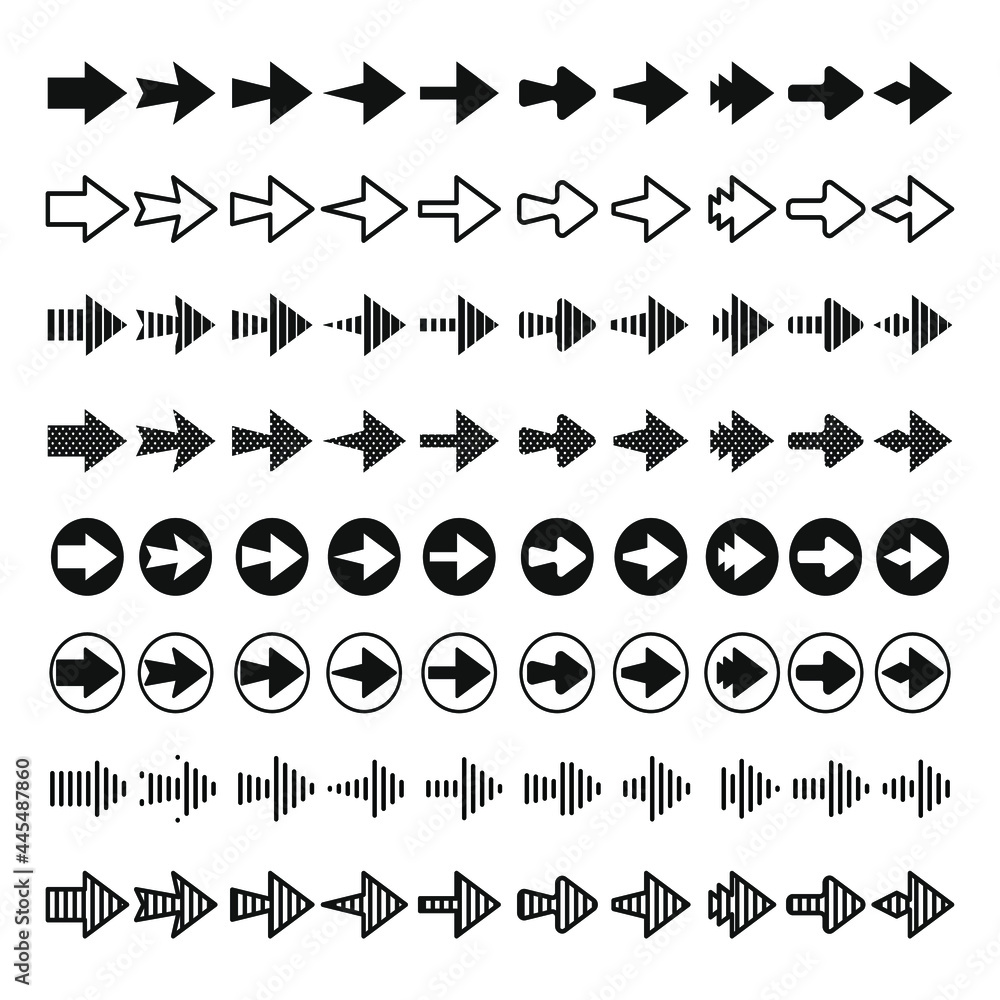Arrows set. Arrow icon collection Arrows set. Arrow icon collection