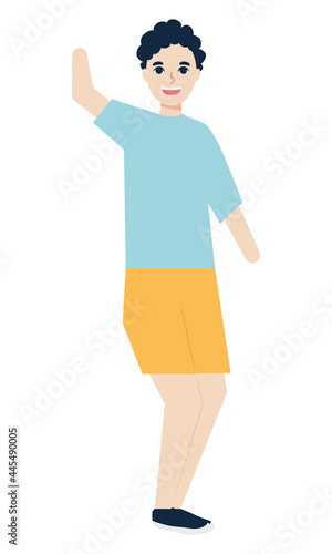 cartoon disabled man