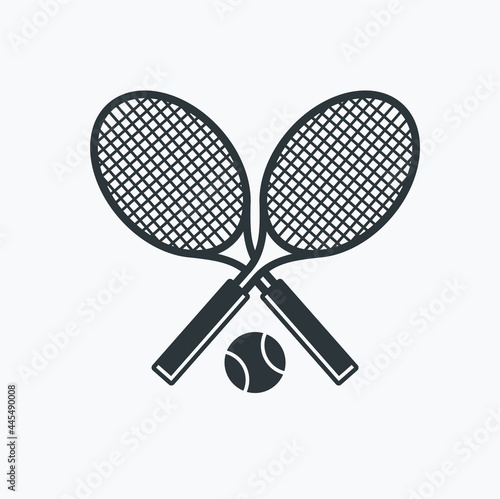 an illustration of a tennis racket and ball 