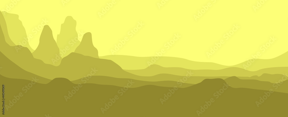 Canyon layers landscape vector illustration used for background, desktop background, landing page, banner, typography background, and others.