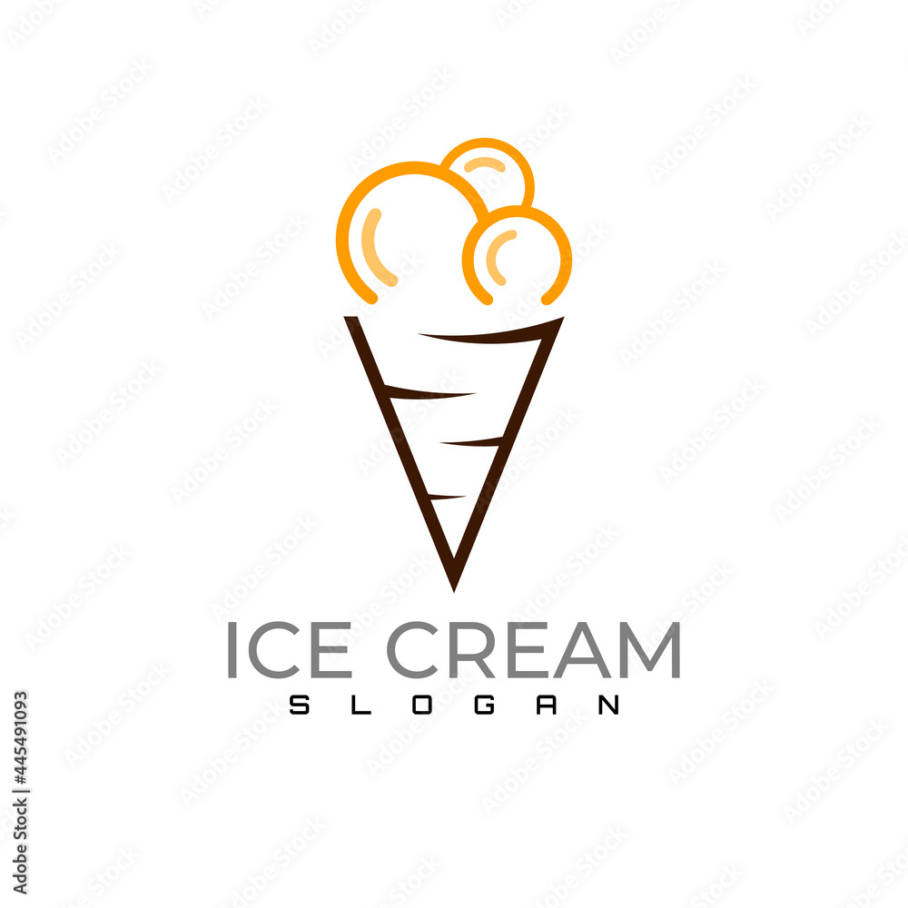 Modern ice cream logo stock vector. Illustration of design - 100825813