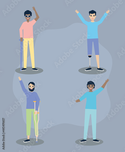 disabled men set