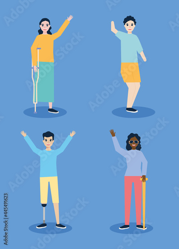 disabled people set