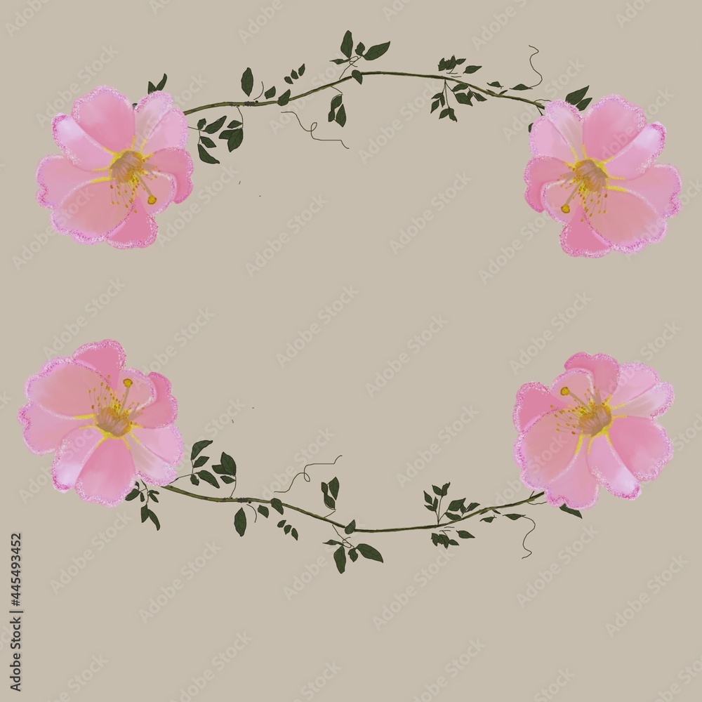 Naklejka premium floral frame