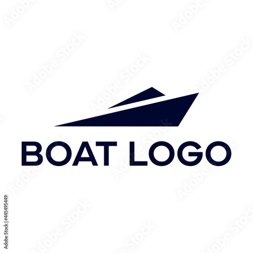 Simple ship logo design vector