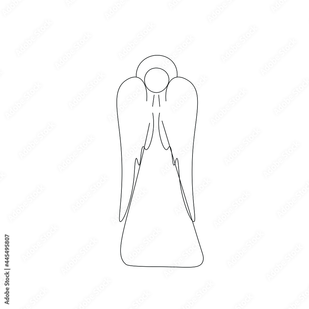 Christmas angel on white background vector illustration Christmas angel on white background vector illustration