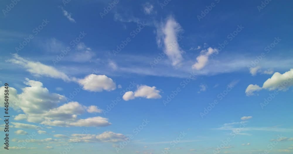 Blue sky with beautiful clouds. It rotates around its axis. Blue sky with beautiful clouds. It rotates around its axis.
