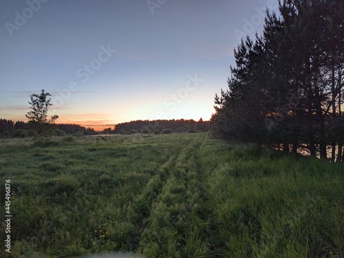 sunset in the mountains