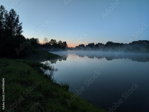 sunrise over the lake