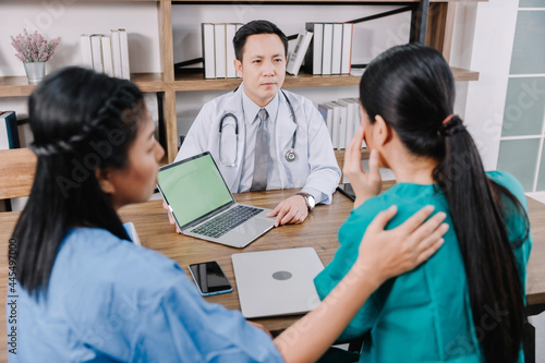 medicare general practitioner consulting exams and advise diagnosis of health problems, health care discussion, concept of receiving bad news from doctors on health