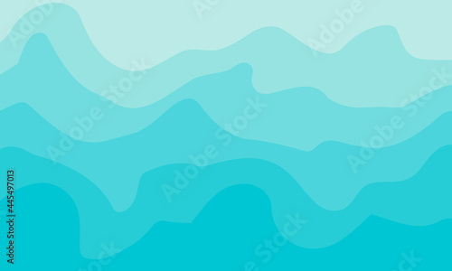 Abstract wave shapes with different tonality. Waves from mountains in fog background
