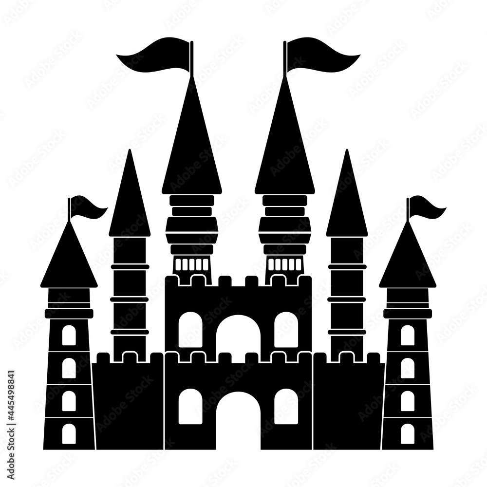 castle icon set vector sign symbol illustrations castle icon set vector sign symbol illustrations