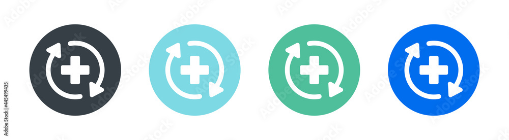 Emergency medicine concept. First aid. Health care icon symbol. Emergency medicine concept. First aid. Health care icon symbol.