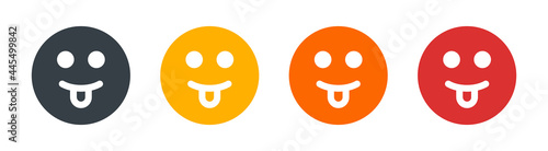 Face smile with tongue out icon vector illustration.