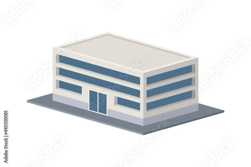 Image of office building 2 5d, office building. Vector illustration flat design
