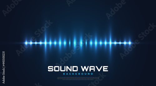 Spectrum Sound Background with Glowing Waves. Equalizer Design for Music, Data, Science and Technology. Music Background Suitable for Cover, Presentation, Banner, or Wallpaper