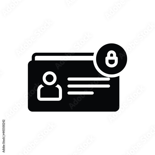 Black solid icon for unauthorized