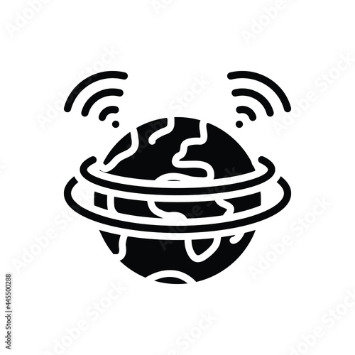 Black solid icon for widely