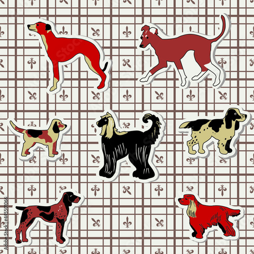 pattern with dogs