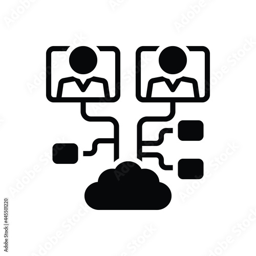 Black solid icon for clusters