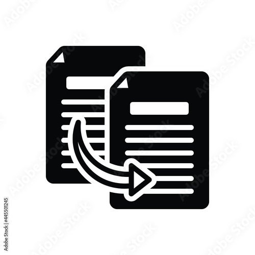 Black solid icon for copy