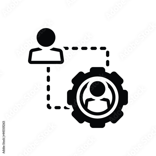 Black solid icon for demonstrate