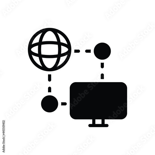 Black solid icon for ping