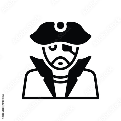 Black solid icon for pirates
