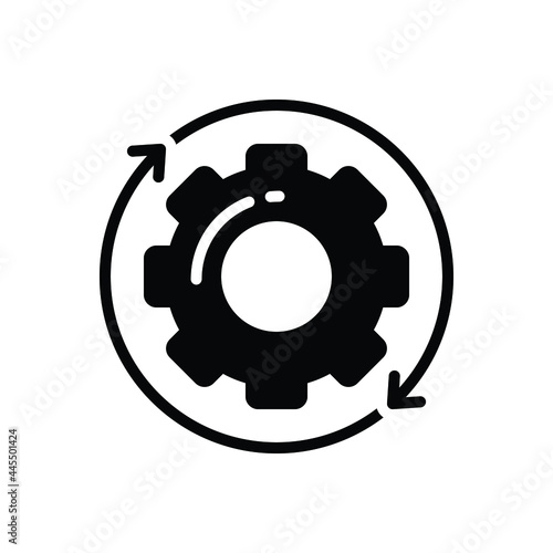 Black solid icon for Processed