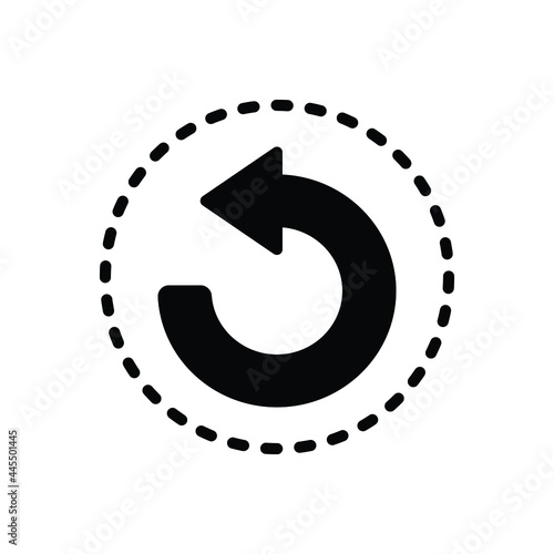 Black solid icon for reverse