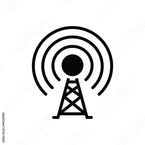 Black solid icon for transmit