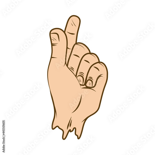 left hand cartoon