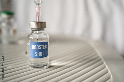 Covid-19 booster shot vaccine concept photo