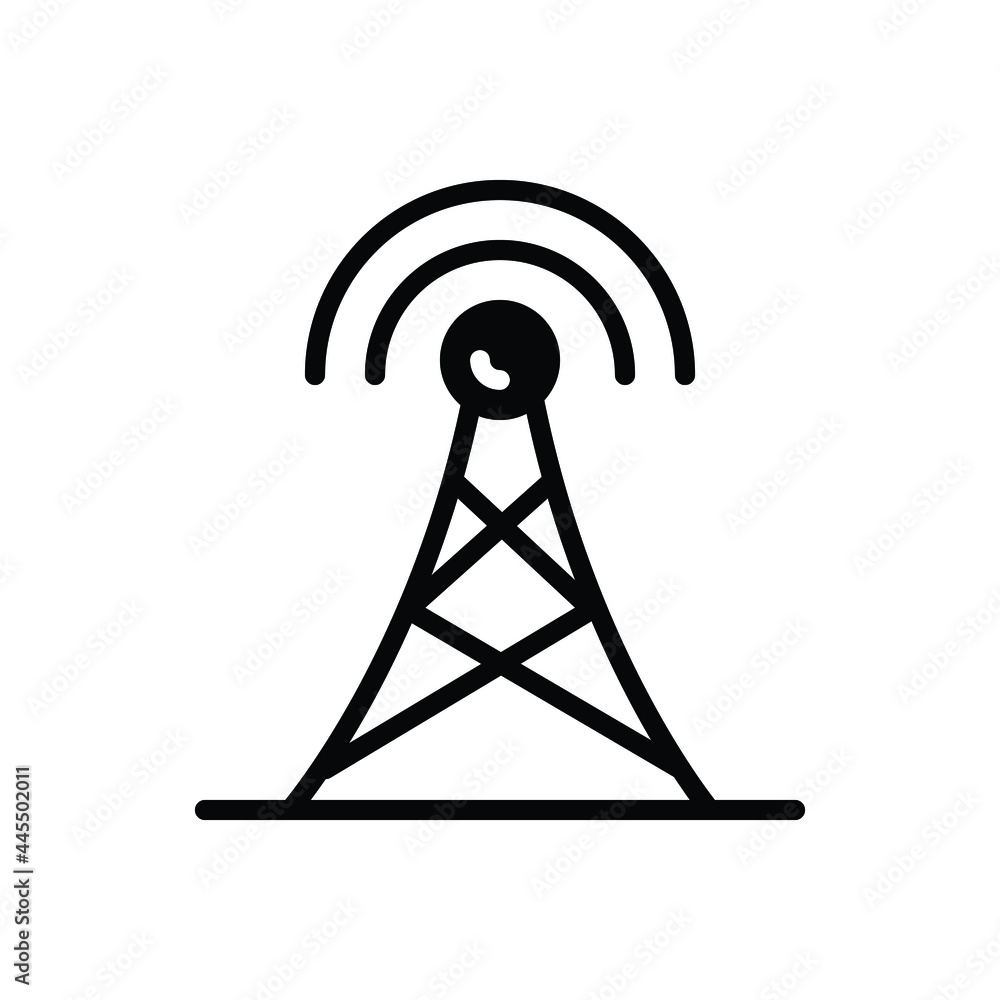 Black solid icon for aerial Black solid icon for aerial