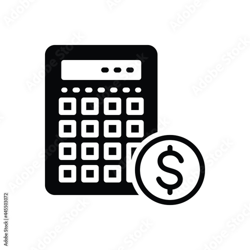 Black solid icon for estimates