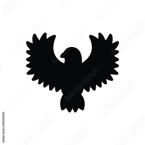 Black solid icon for hawk