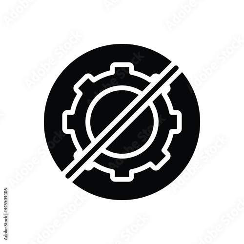 Black solid icon for not